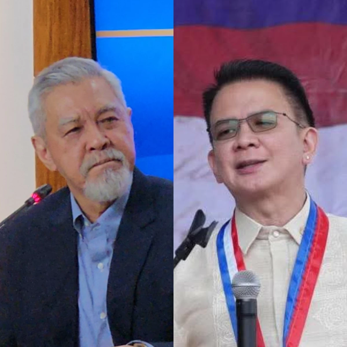 House prosecution panel spokesman Antonio Bucoy (left), Senate President Francis "Chiz" Escudero (MANILA BULLETIN, Facebook)