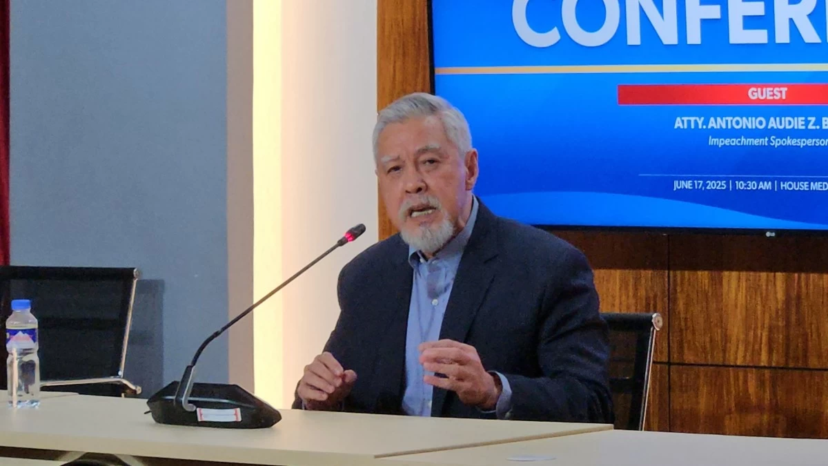 House prosecution panel spokesman Antonio Bucoy (Ellson Quismorio/ MANILA BULLETIN)