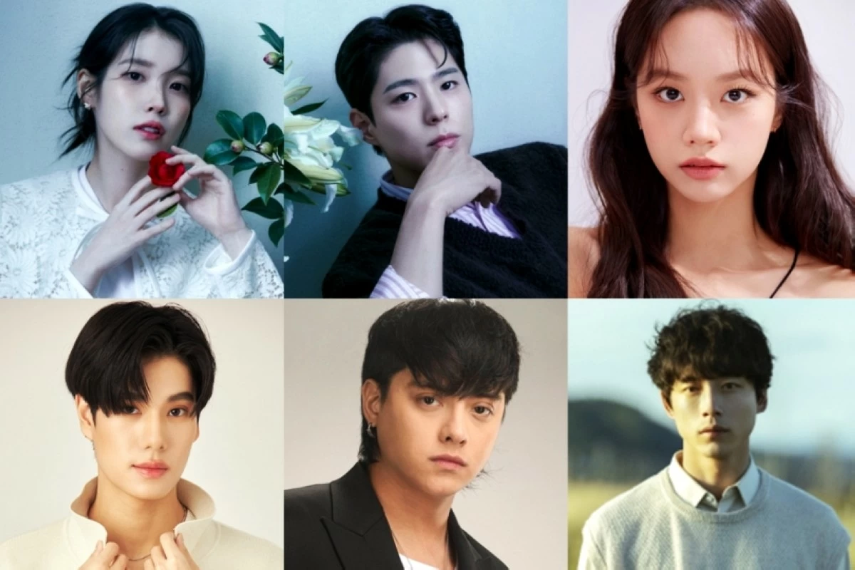 (Clockwise from top left) IU, Park Bo-gum, Hyeri, Kentaro Sakaguchi, Daniel Padilla and Phuwin Tangsakyuen (Photos from SDA) 