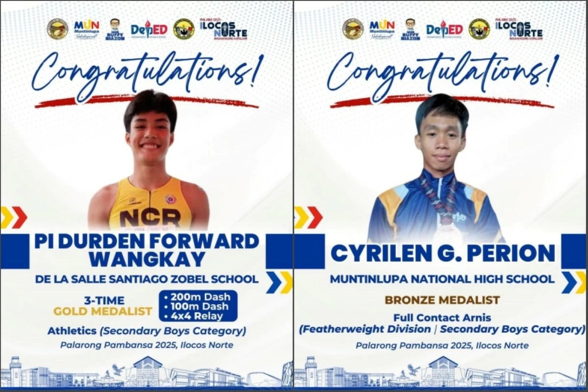 Muntinlupa's outstanding athletes (Photos from Muntinlupa PIO)