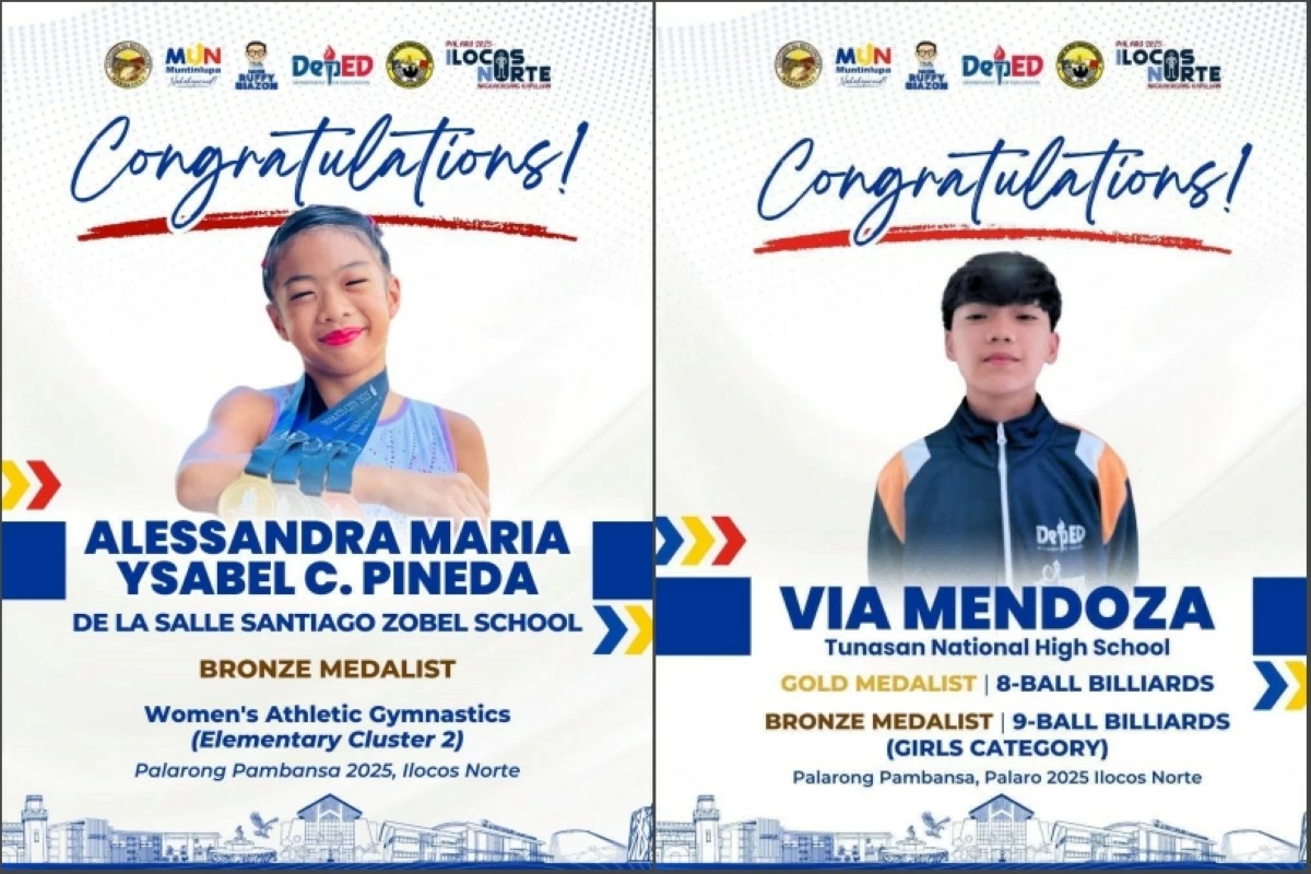 Muntinlupa's outstanding athletes (Photos from Muntinlupa PIO)