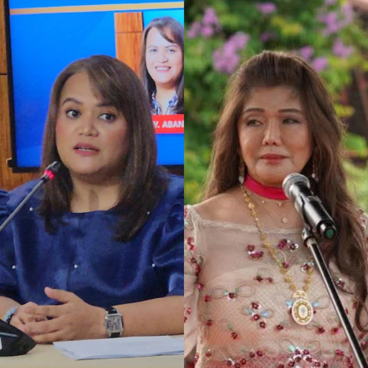 House Spokesperson Princess Abante (left), Senator Imee Marcos (MANILA BULLETIN, Facebook)