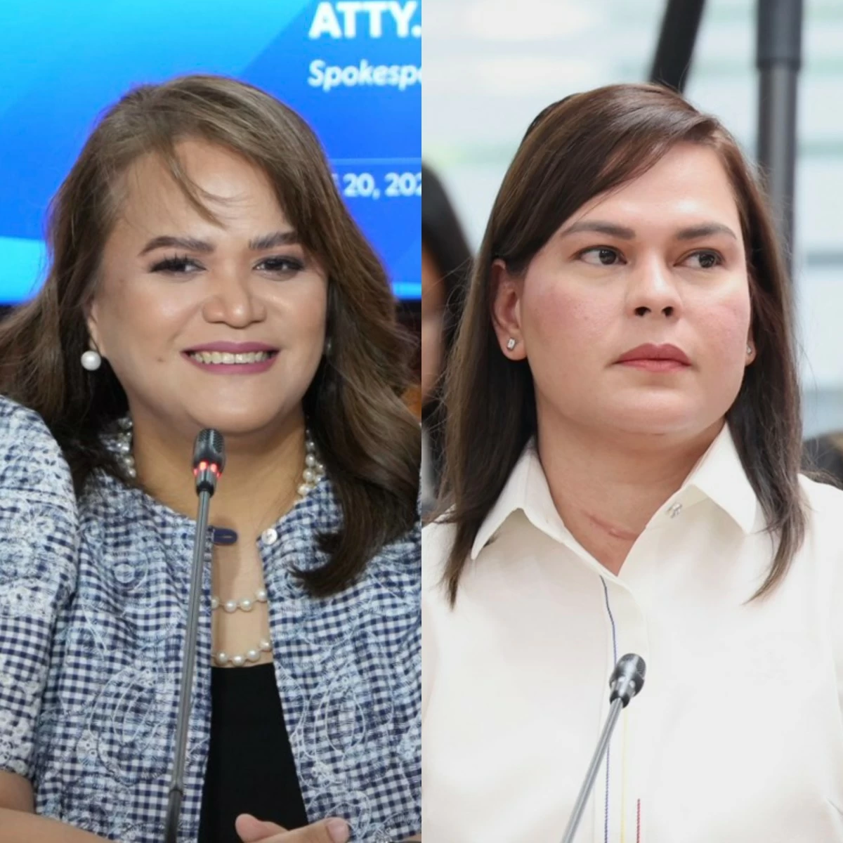 House of Representatives spokesperson Princess Abante (left), Vice President Sara Duterte (PPAB)