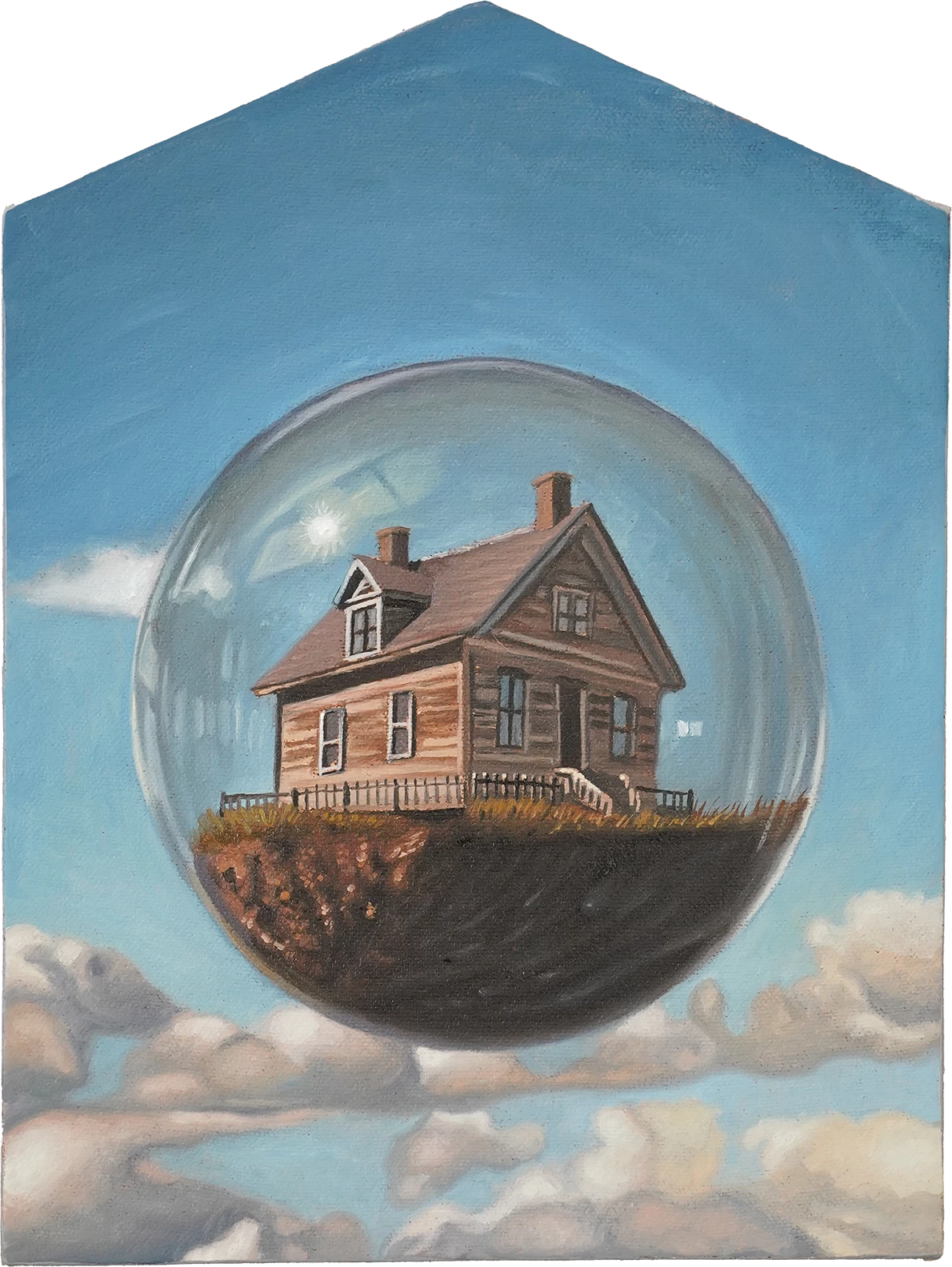 'RETREAT,' oil on canvas, 12x9 inches, 2025