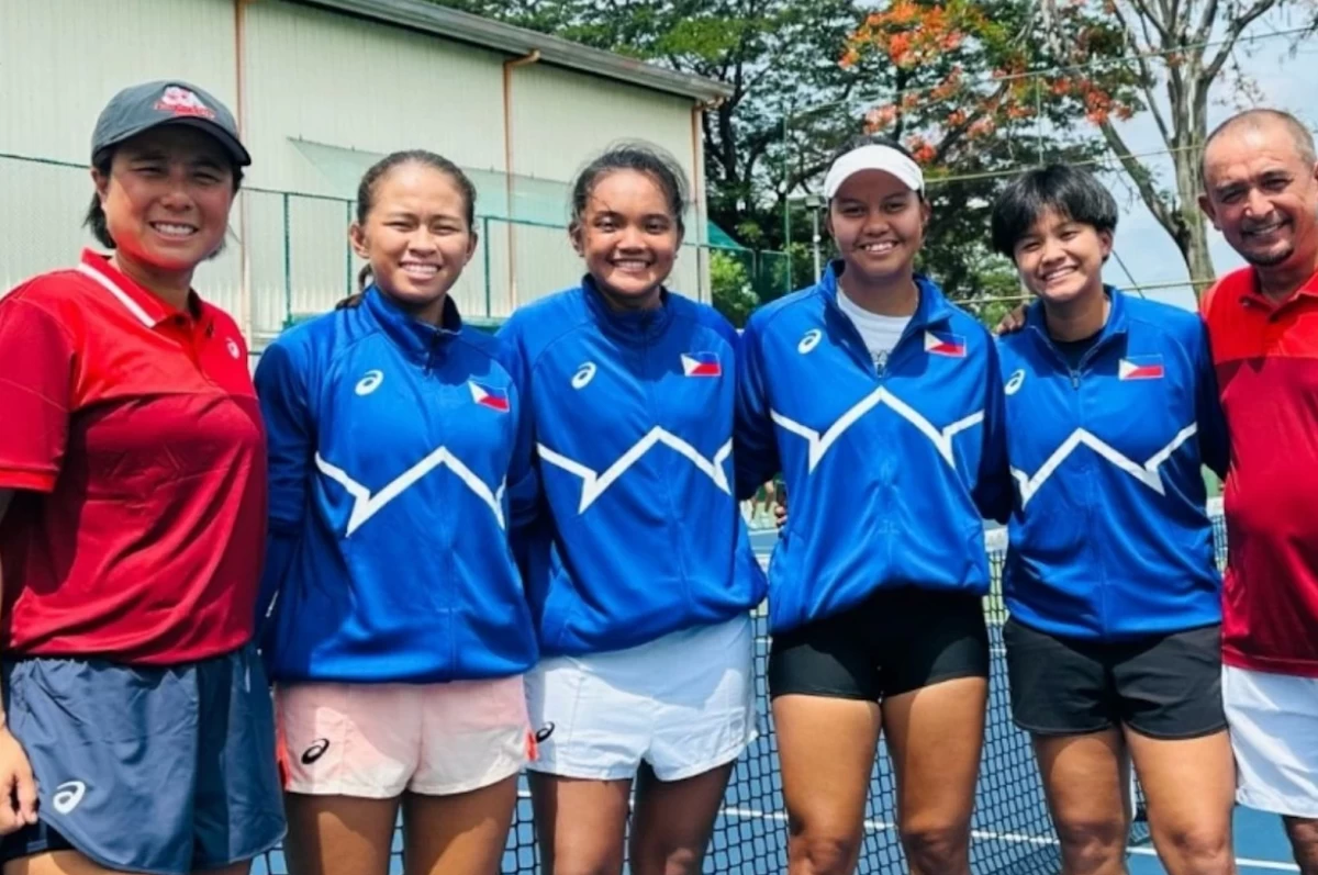 The Philippine women's tennis team yield to Mongolia in the 2025 Billie Jean King Cup. (Coach Bobie Angelo's FB post)