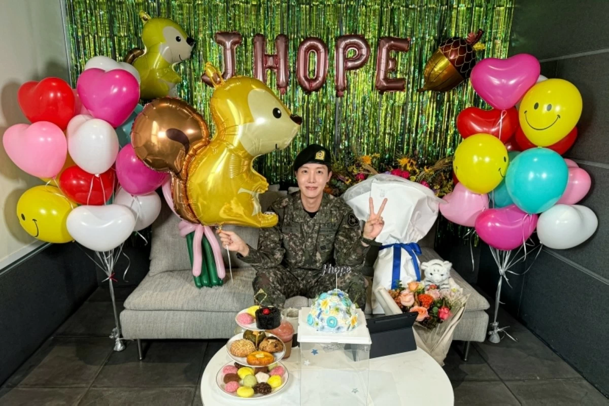 J-Hope upon his discharge (X) 