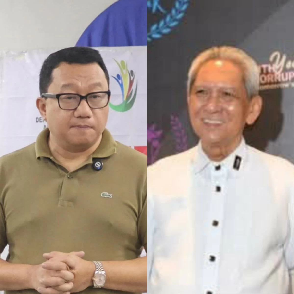 Manila 3rd district Rep. Joel Chua (left), Ombudsman Samuel Martires (PPAB, Facebook)