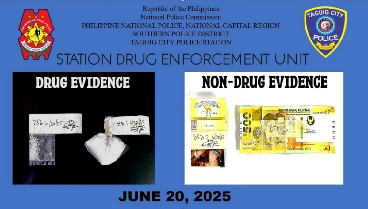 The shabu and money seized by the Taguig police (Photo from Taguig police / SPD) 