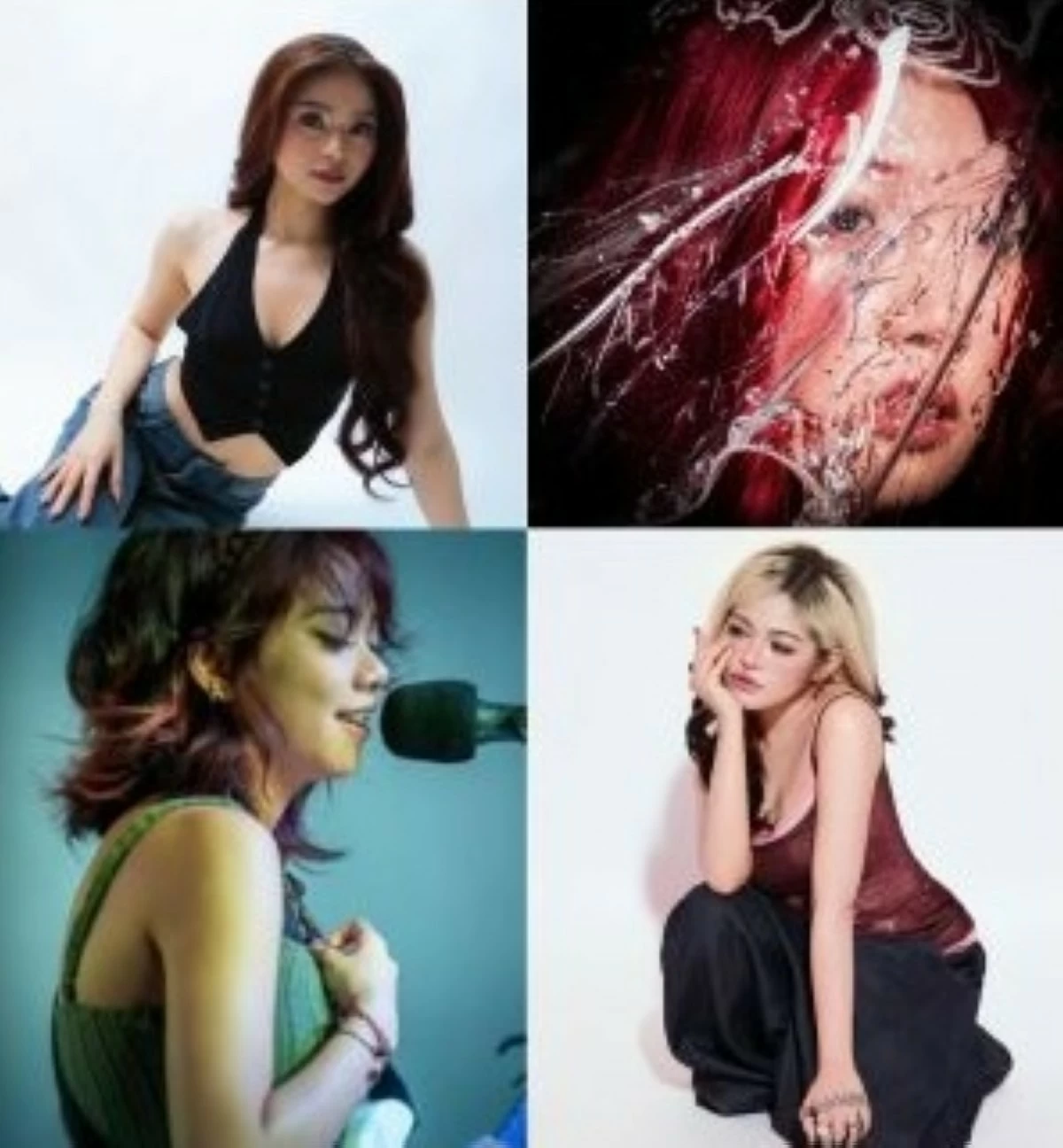 Clockwise: Aubrey Caraan, Ena Mori, Janine Berdin, and Dana Paulene (Images courtesy of Facebook)