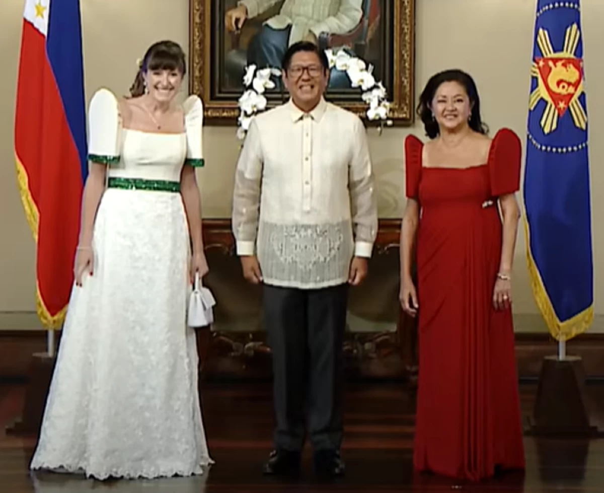 Ireland Ambassador Emma Hickey with President Ferdinand Marcos Jr., and First Lady Louise Araneta-Marcos