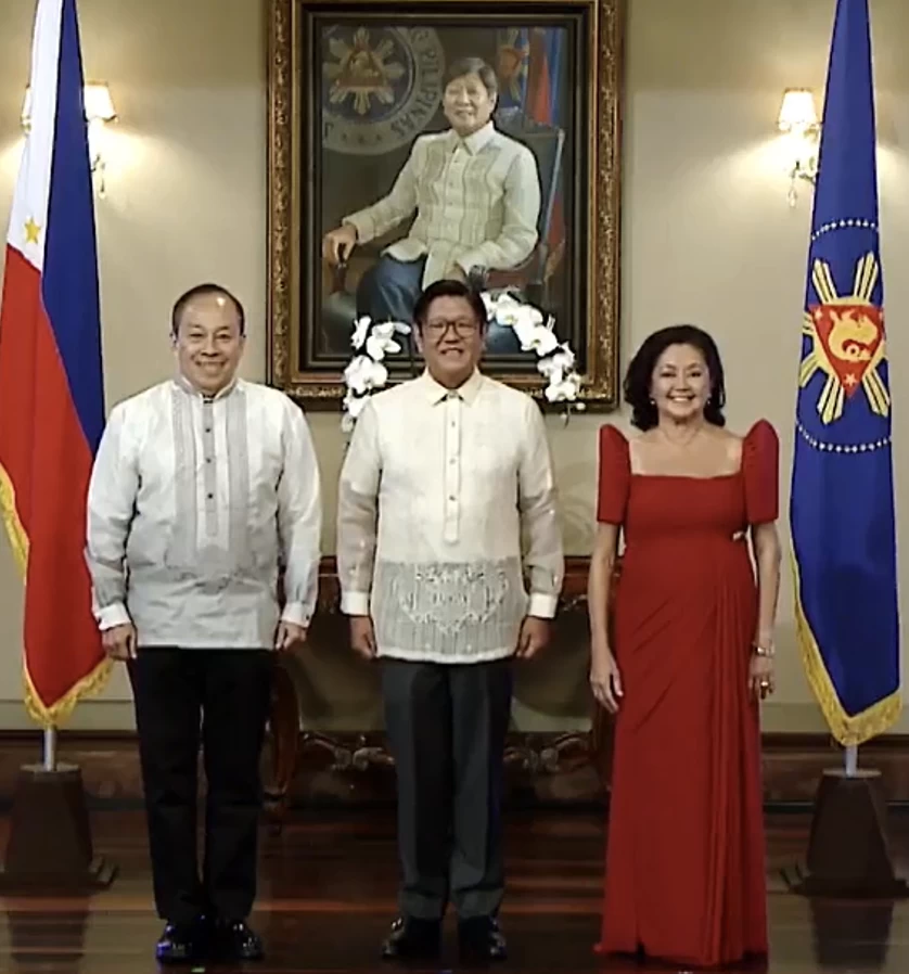 Indonesia Ambassador Agus Widjojo with with President Ferdinand Marcos Jr. and First Lady Louise Araneta-Marcos