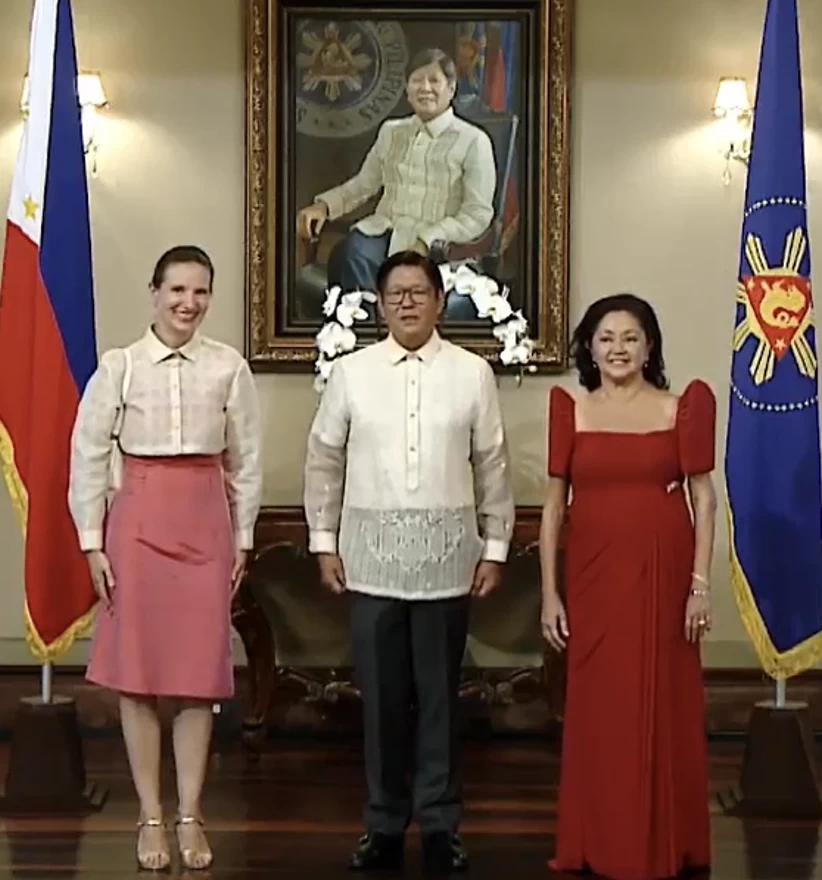 France Ambassador Marie Aude Françoise Lassalle ep. Fontanel  with President Ferdinand Marcos Jr. and First Lady Louise Araneta-Marcos