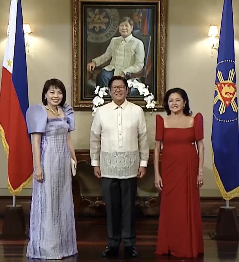 Singapore Ambassador See Sin Yuan Angelita Constance with President Ferdinand Marcos Jr., and First Lady Louise Araneta-Marcos