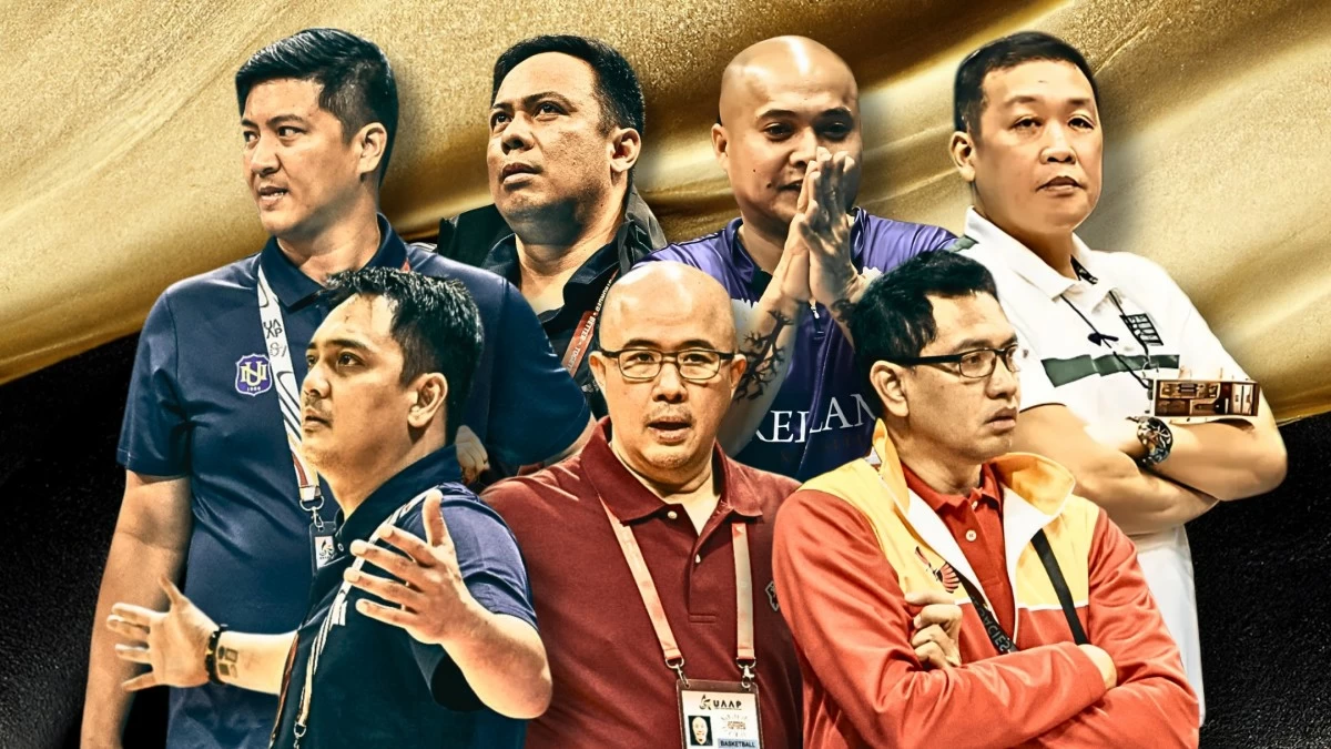 (Top row L-R: Sherwin Meneses (NU), Dante Alinsunurin (NU), Bryan Vitug (Arellano), Jerry Yee (Benilde) (Bottom row L-R: Aris Dimaunahan (NU), Goldwin Monteverde (UP), Randy Alcantara (Mapua) -- Image courtesy of UAAP Media Group and NCAA Philippines/GMA Sports
