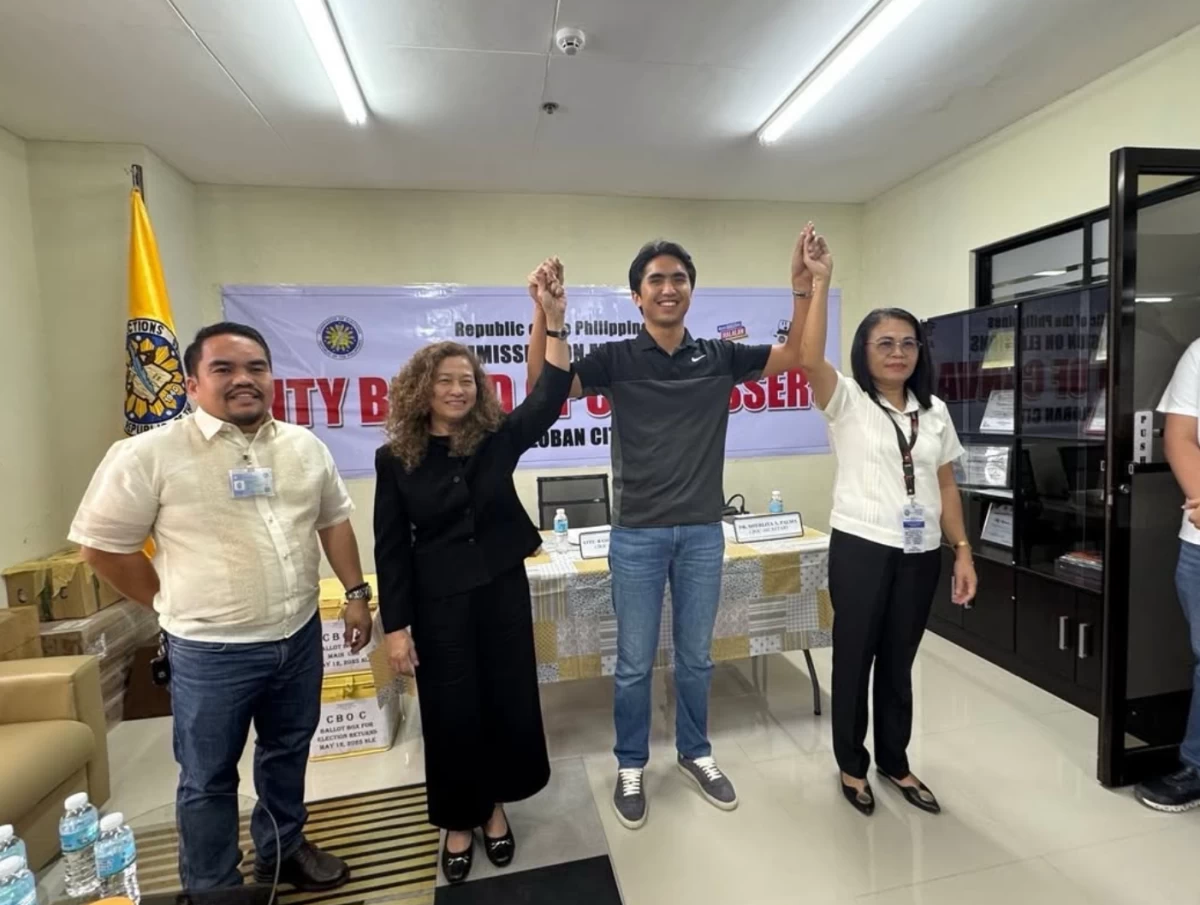 A file photo of newly elected Tacloban City Councilor Ferdinand Martin 'Marty' Romualdez Jr. (2nd from right) uploaded by his mom, Rep. Yedda Romualdez, on social media.