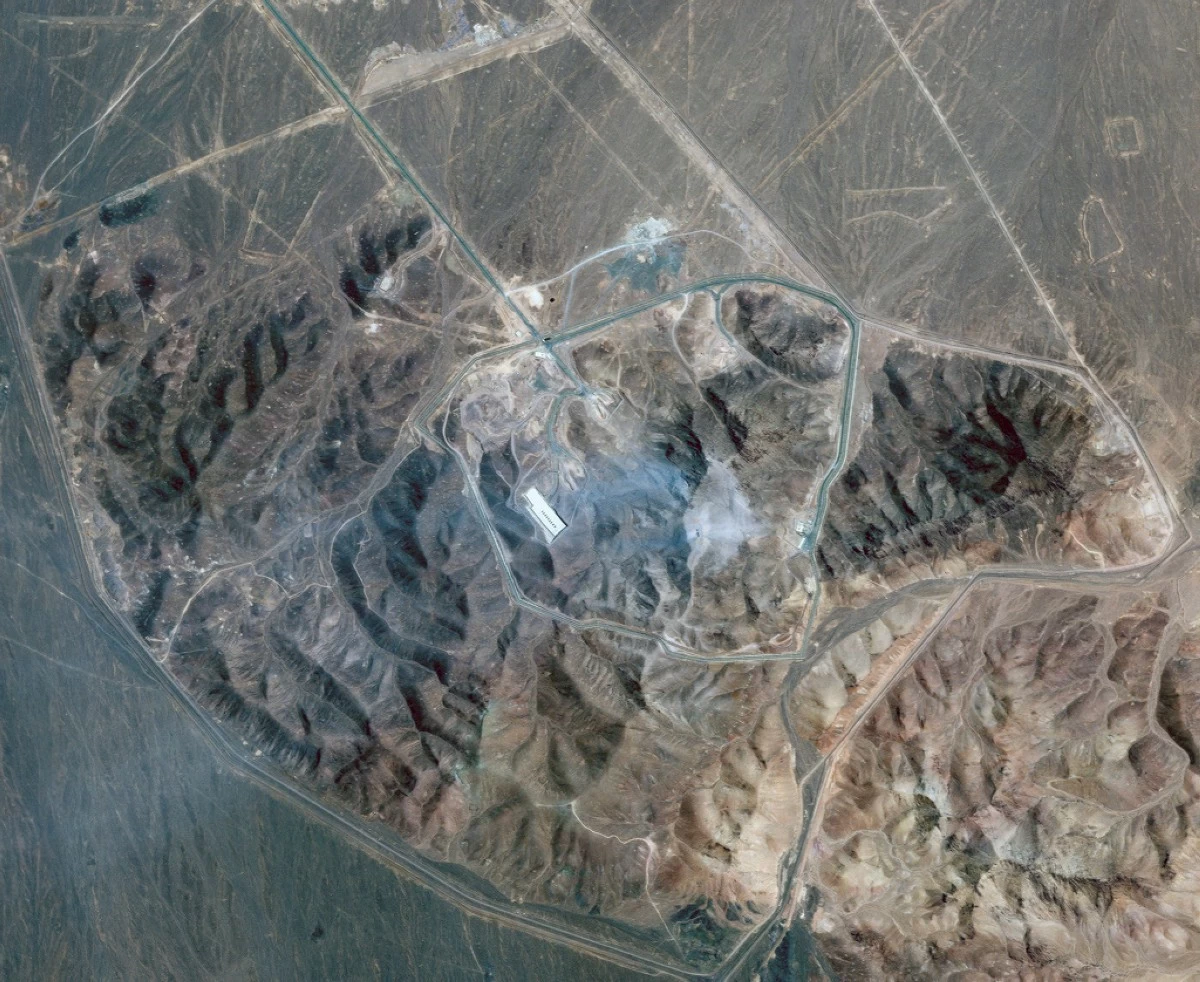 This satellite picture by Planet Labs PBC shows Iran's underground nuclear enrichment site at Fordo following U.S. airstrikes targeting the facility, on Sunday, June 22, 2025. (Planet Labs PBC via AP)