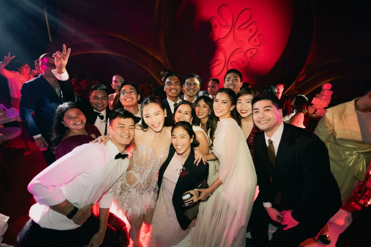 Jaz striking a pose with her guests