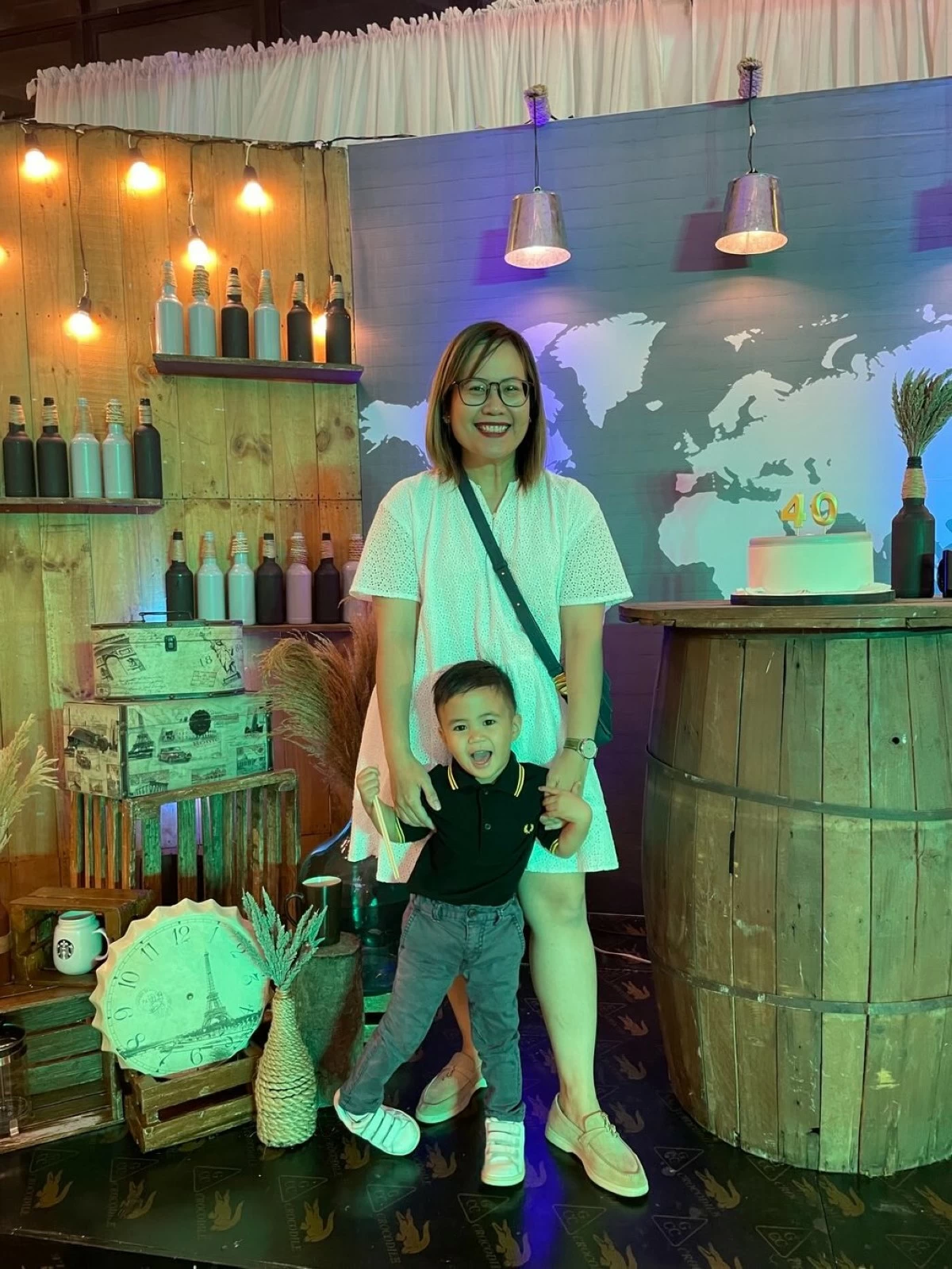 Tanya Velasco with her son 