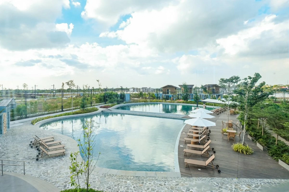 The pool area for kids and adults