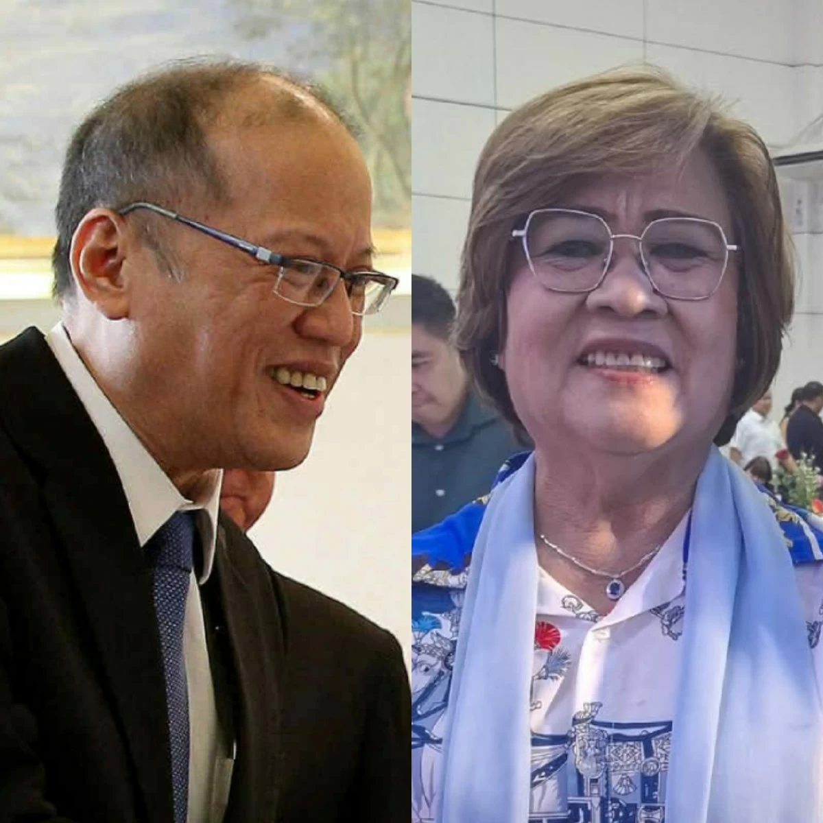 Former president Benigno "Noynoy" S. Aquino III (left), Mamamayang Liberal (ML) Party-list Rep. Leila de Lima (Facebook)