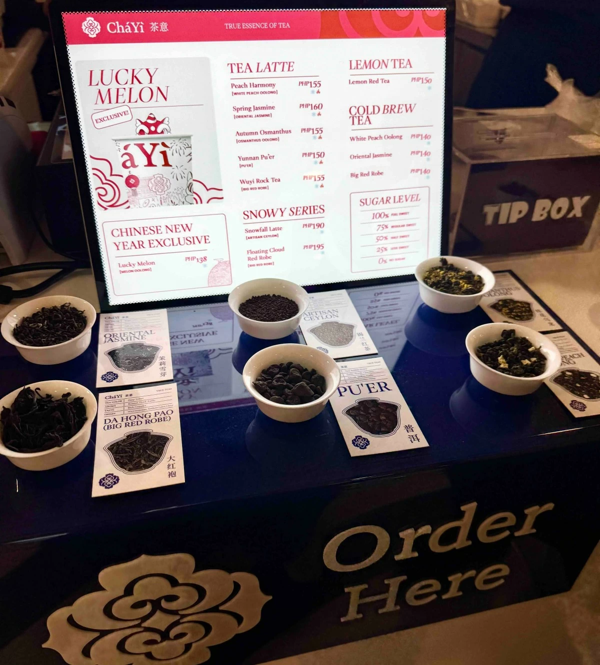 WHAT'S THE TEA? Get to know the six premium tea leaves while choosing from their menu