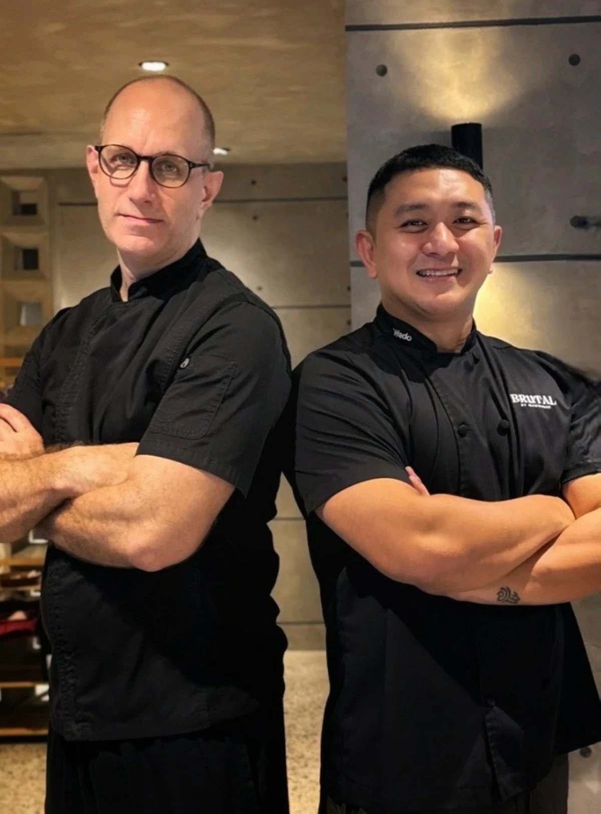 KINDRED PALATES Chefs Jeffrey Le Bon and Wado Tan Siman stand side by side, bringing together two distinct culinary journeys in Manille, where French technique meets Filipino soul in an honest, collaborative meal.