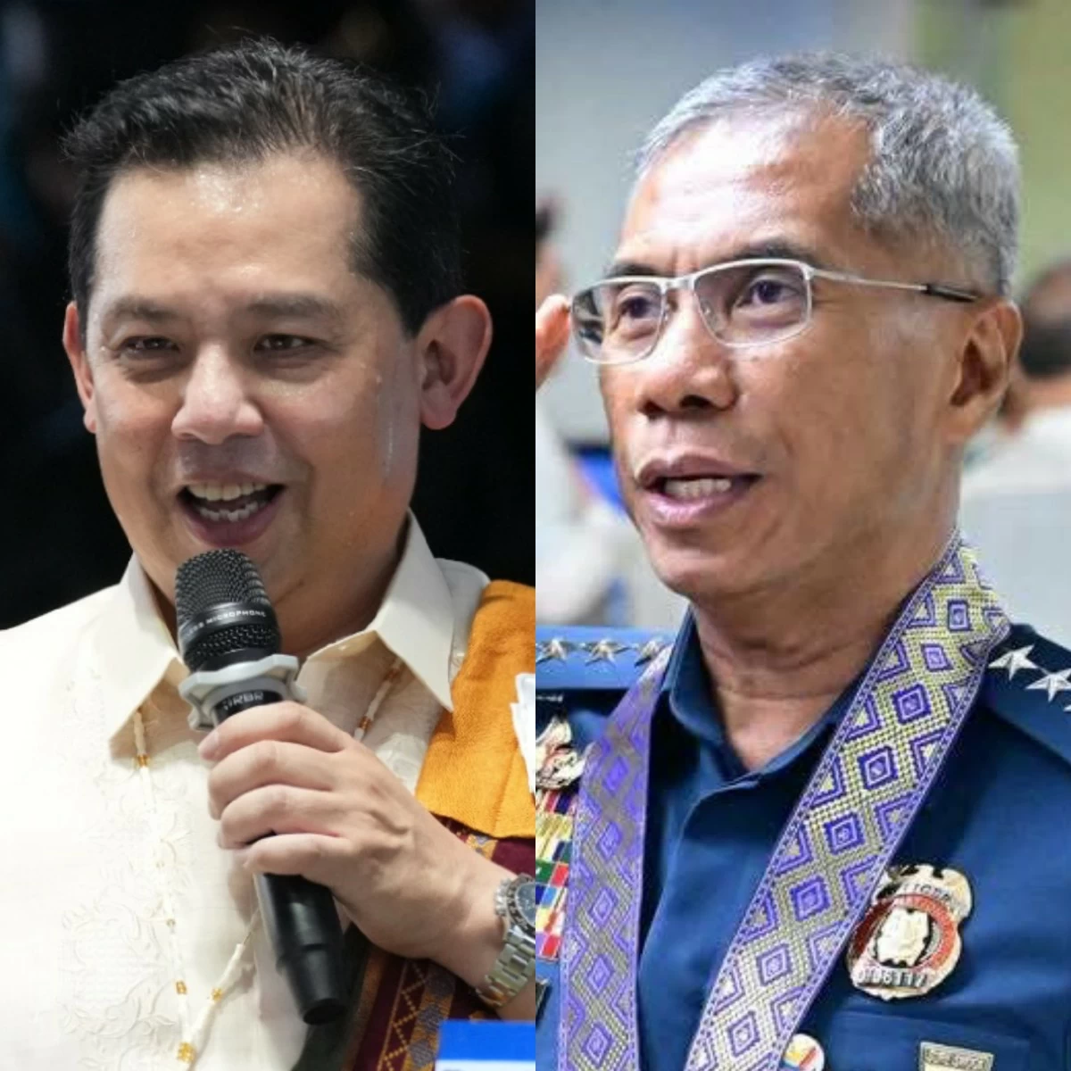 House Speaker Martin Romualdez (left), Philippine National Police (PNP) Chief General Nicolas Torre III (Speaker’s office, Facebook)