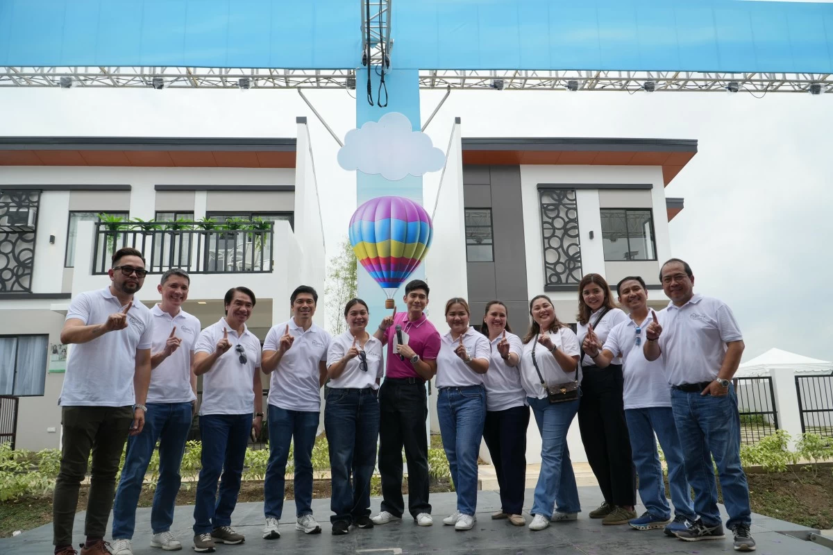 PHirst executives gather at the site of the newly unveiled Calista units in PHirst Park Homes Magalang East.