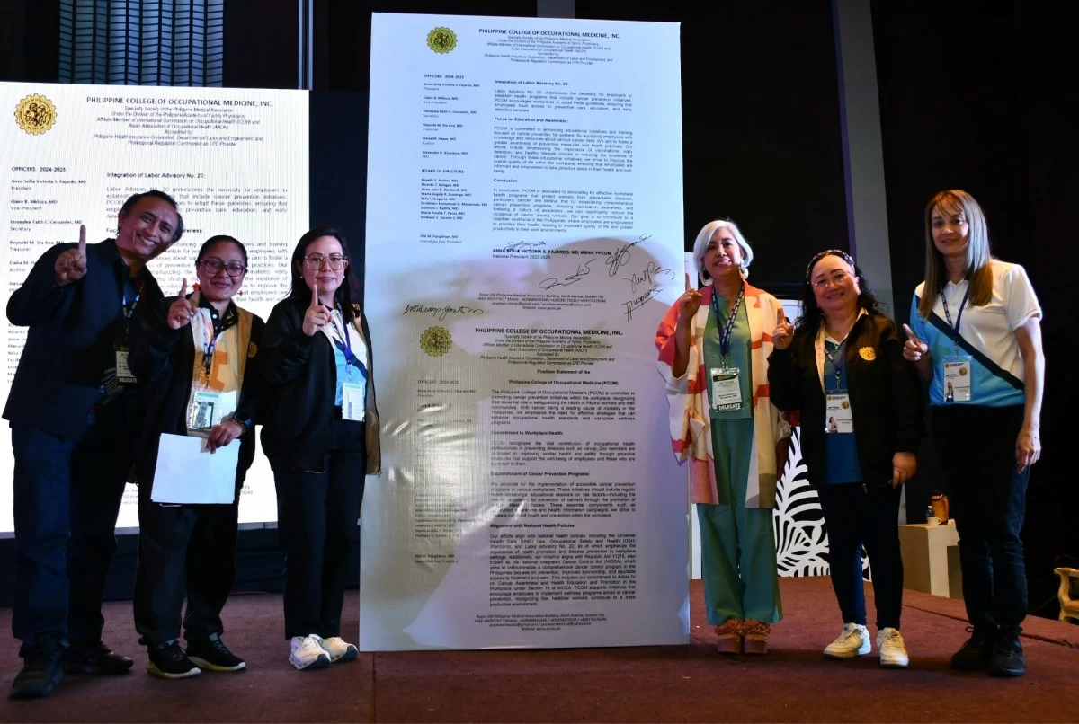 Philippine College of Occupational Medicine unveils its position statement, advocating for accessible cancer prevention programs in workplaces.