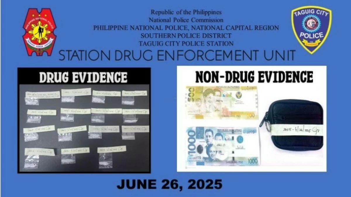 The illegal drugs seized by the Taguig police (Photo from Taguig police / SPD)