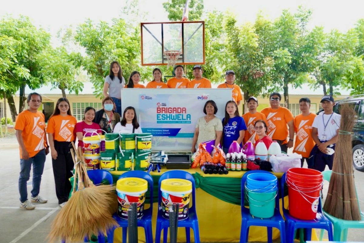 MGEN volunteers share construction, and cleaning materials at Nueva Ecija in support of the Department of Education’s Brigada Eskwela 2025