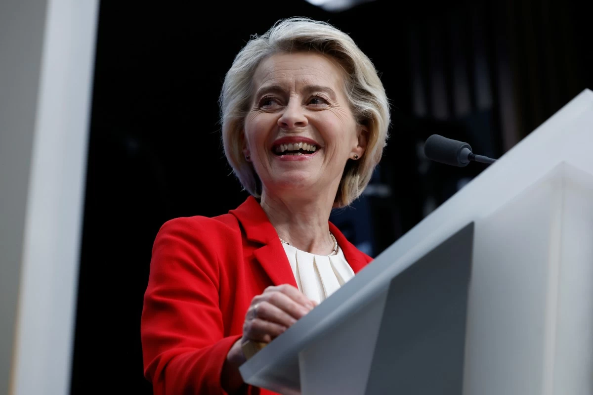 European Commission President Ursula von der Leyen addresses a media conference at an EU summit in Brussels, Thursday, June 26, 2025. (AP Photo/Omar Havana)