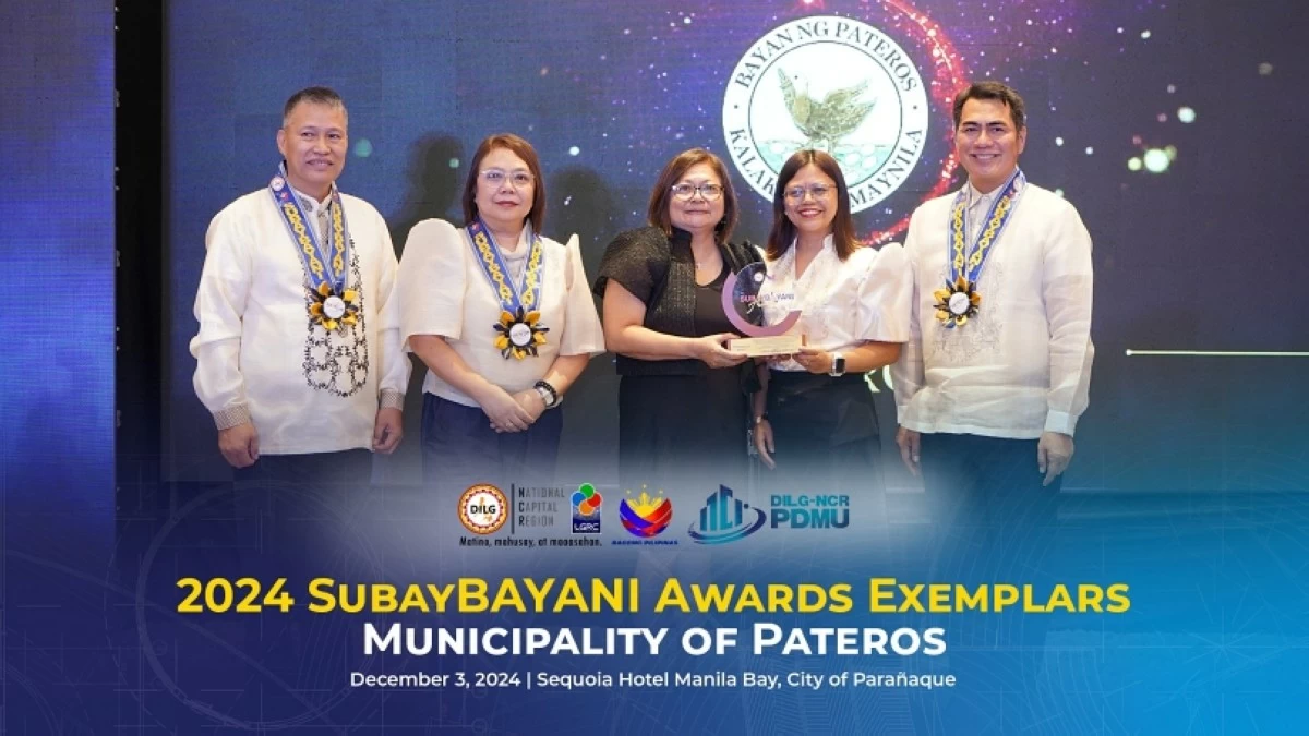 The SubayBAYANI Award for Pateros (Photo from DILG-NCR) 