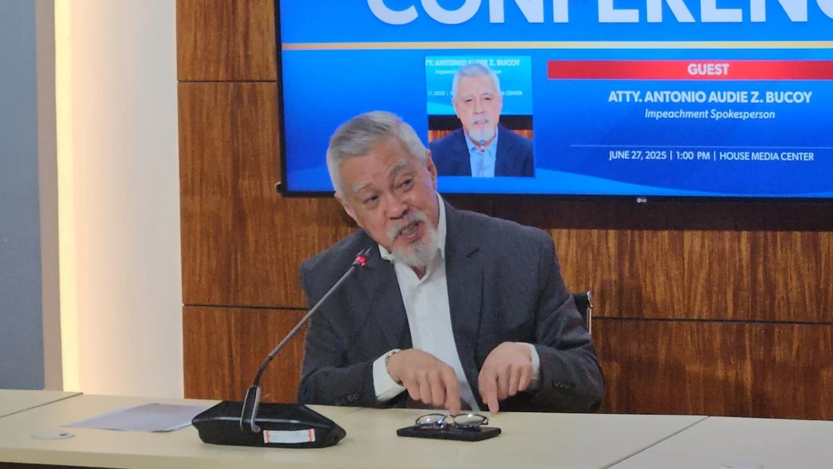 House prosecution panel spokesman Antonio Bucoy (Ellson Quismorio/ MANILA BULLETIN)