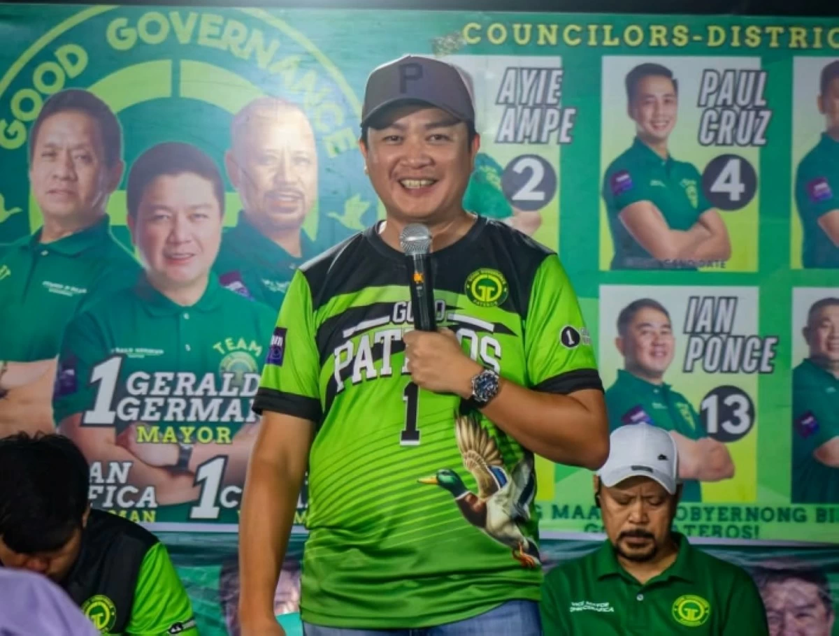 Gerald German during the campaign in the May 12 national and local elections (Photo from German's Facebook account) 