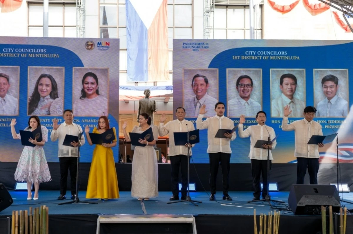 New Muntinlupa District 1 councilors at their oath-taking on June 30 (Photo from Muntinlupa PIO) 