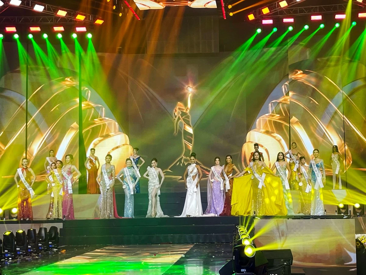 The pageant's evening gown presentation
