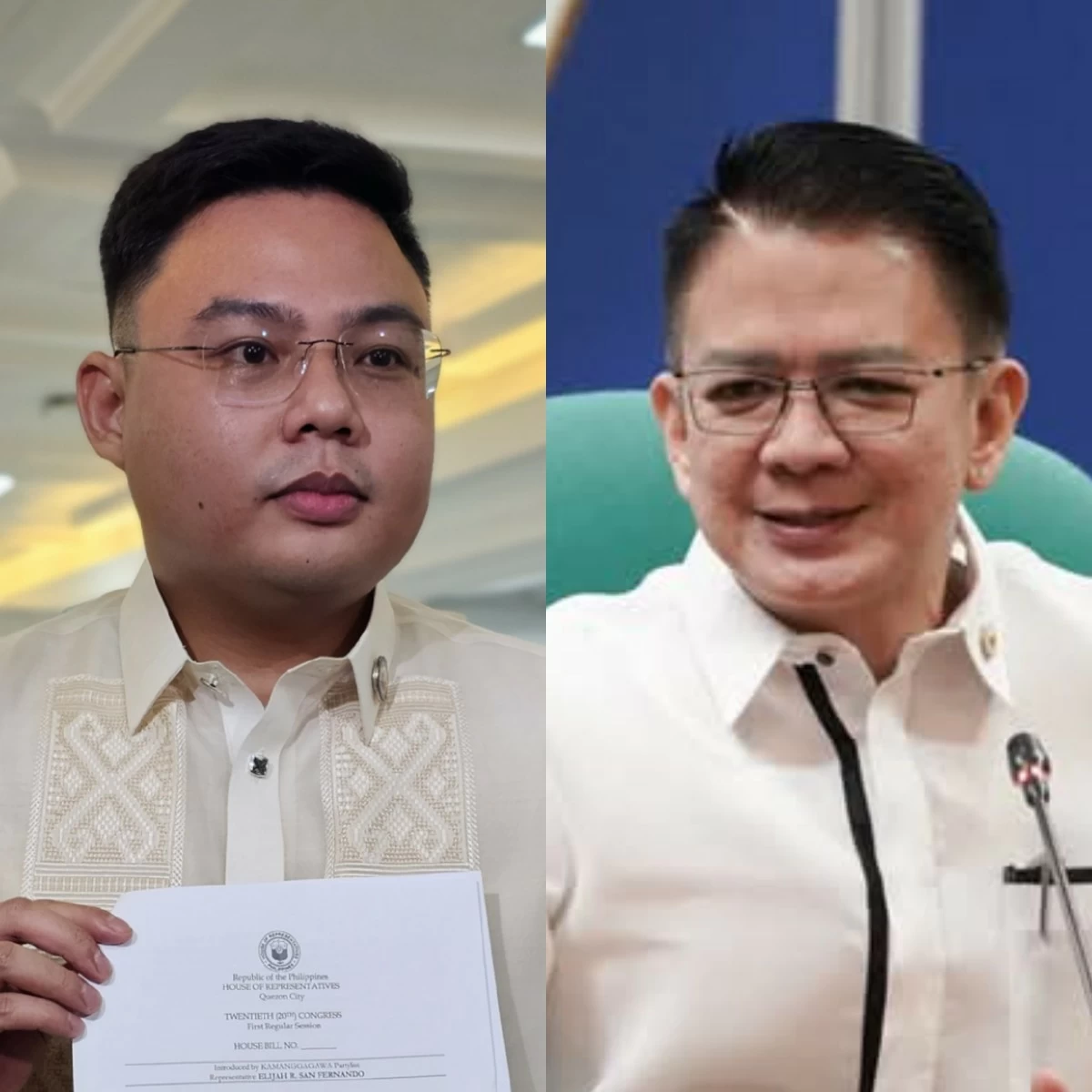 Kamanggagawa Party-list Rep. Eli San Fernando (left), Senate President Francis "Chiz" Escudero (Contributed photo, Facebook)