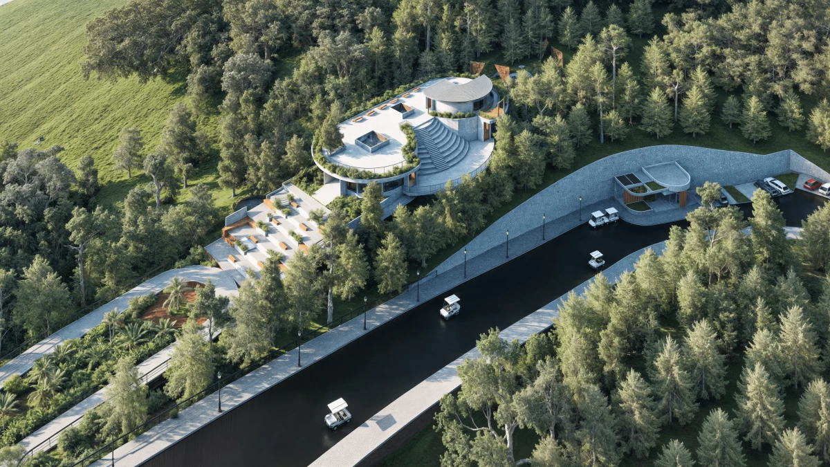 Aerial perspective view