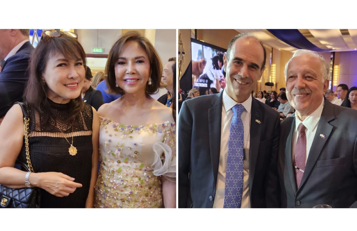 Founder and CEO, Global Educator U creator Rayla Allertsen with Monaco’s Consul Fortune Ledesma; Ambassador Ilan Fluss with Ambassador Gilberto Fonseca Guimarães de Moura of the Embassy of Brazil
