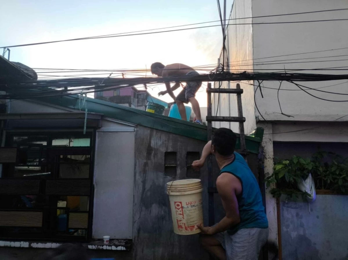 The fire in Alabang, Muntinlupa on July 1 (Photo from the Muntinlupa City Department of Disaster Resilience and Management)