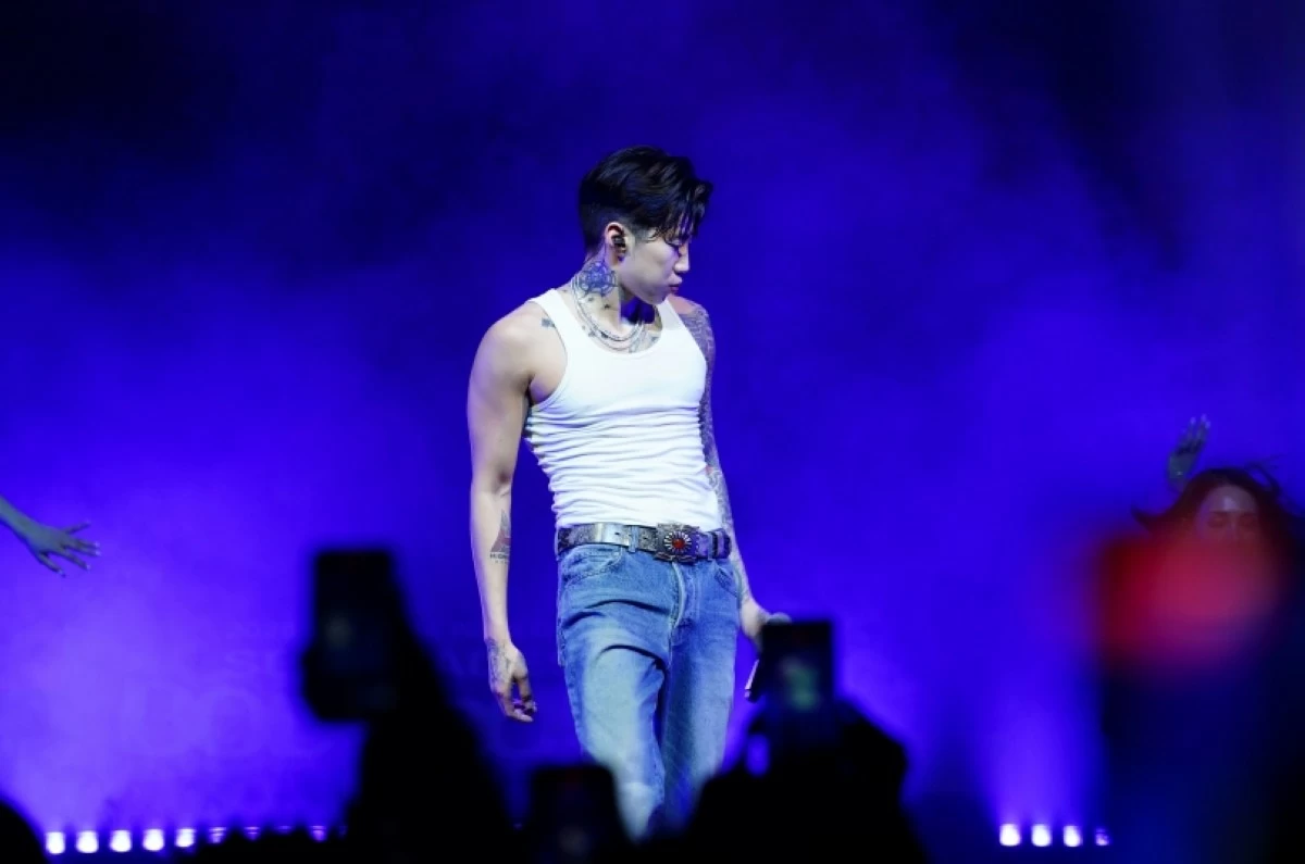 Korean-American rapper Jay Park performing at his world tour in Manila at the New Frontier Theater on June 28 (Live Nation Philippines) 

