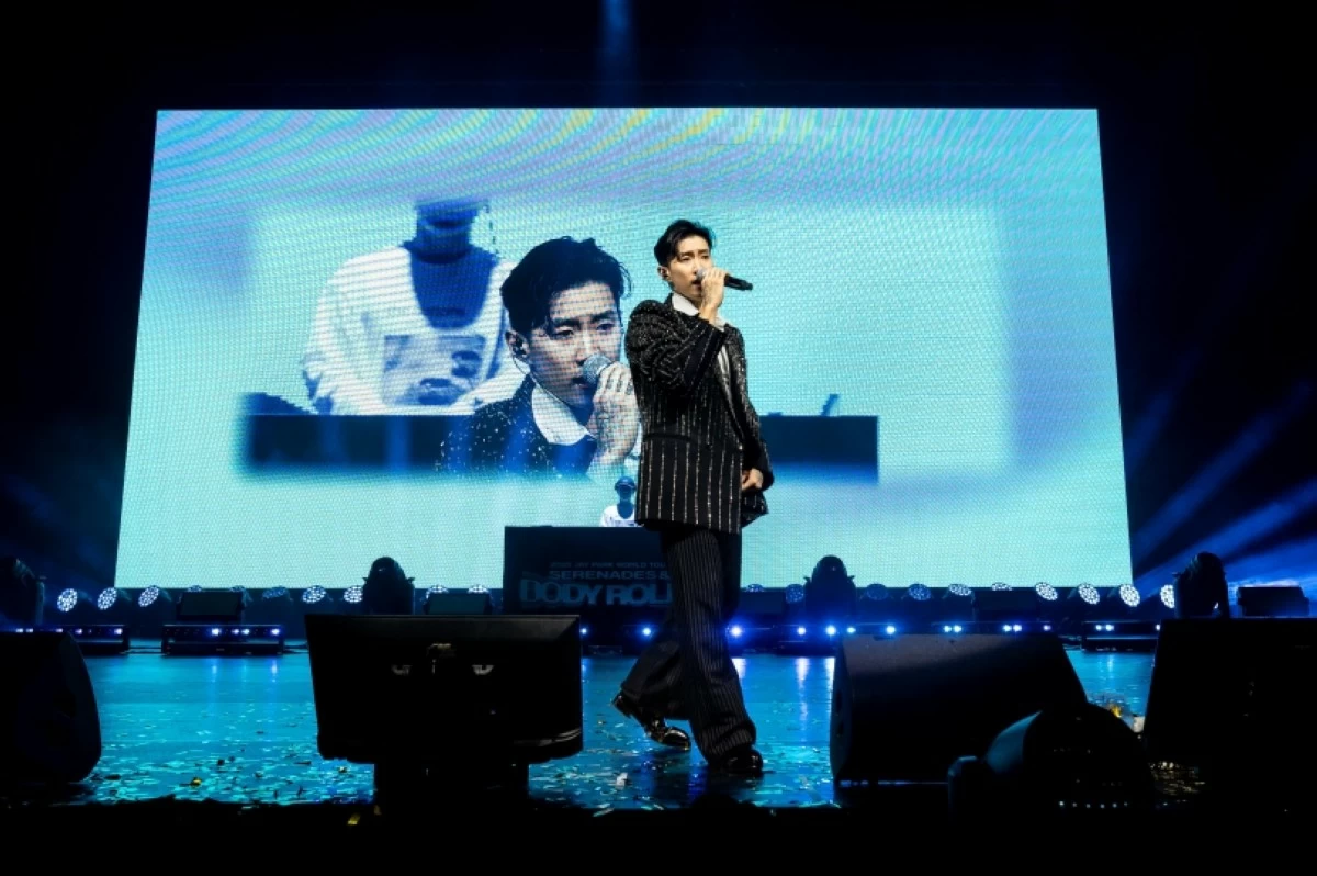 Korean-American rapper Jay Park performing at his world tour in Manila at the New Frontier Theater on June 28 (Live Nation Philippines) 
