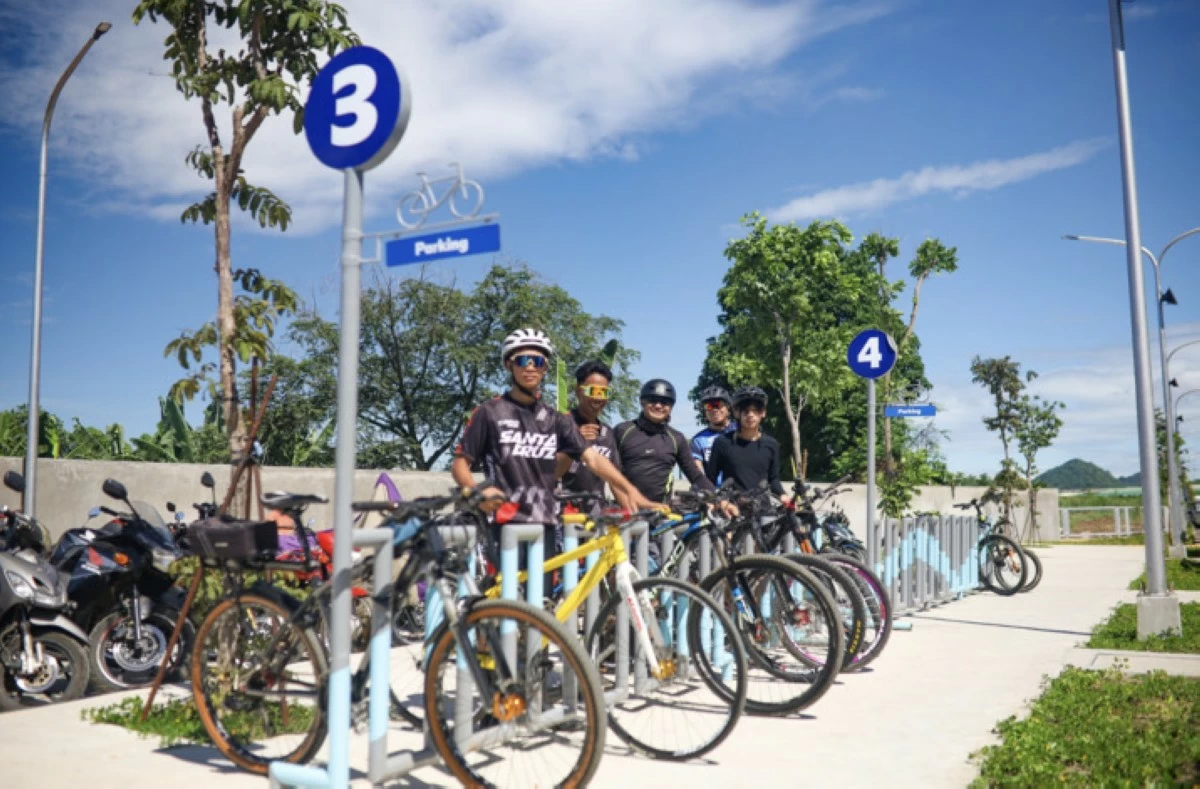 Bikers enjoy the convenience of secure parking as SM Supermalls champions eco-friendly transport solutions.