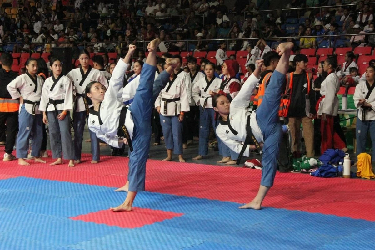 Poomsae athletes come up with a well-choreographed routine.
