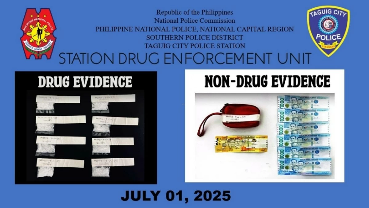 The shabu seized in Barangay Pembo, Taguig on July 1 (Photo from Taguig police / SPD) 