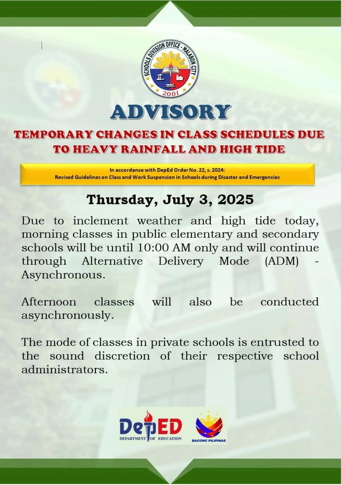 (Photo from SDO Malabon)