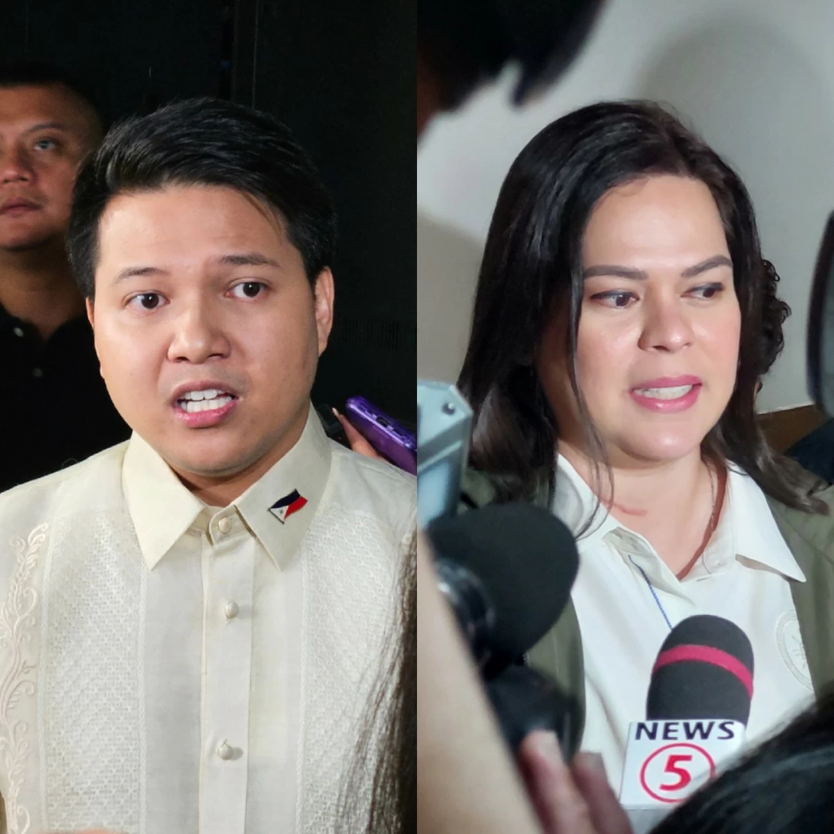 FPJ Panday Bayanihan Party-list Rep. Brian Poe (left), Vice President Sara Duterte (Ellson Quismorio/ MANILA BULLETIN)