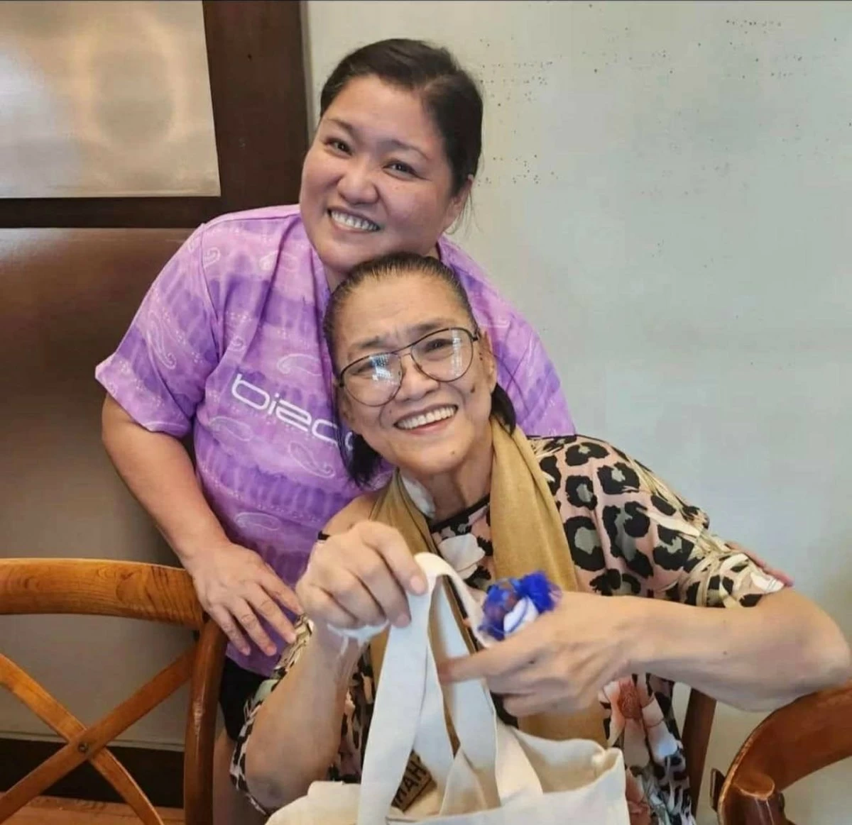 Manay Lolit and eldest daughter Sneezy