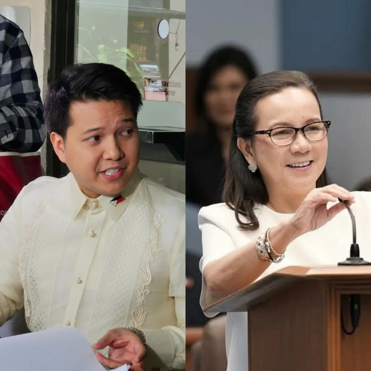 FPJ Panday Bayanihan Party-list Rep. Brian Poe (left), former senator Grace Poe (MANILA BULLETIN, Facebook)